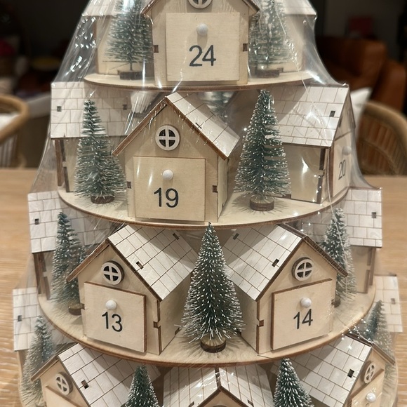 Hobby Lobby advent calendar house village rotating light up DIY wood - Picture 6 of 9